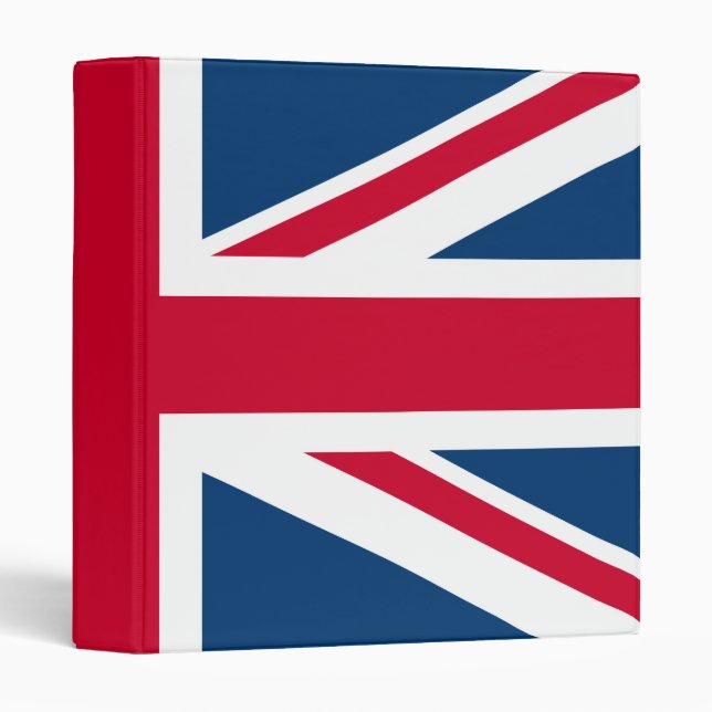 UK Flag British Union Jack 3 Ring Binder (Front/Spine)