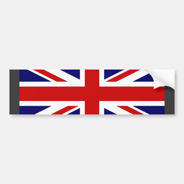 Uk Flag Bumper Sticker (Front)