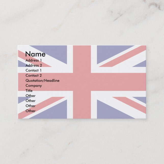 Uk Flag Business Card (Front)