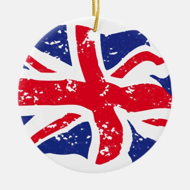 UK Flag Ceramic Ornament (Front)
