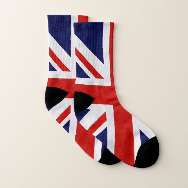 UK Flag Colors Printed Socks (Pair)