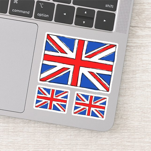 UK flag doodle drawing sticker (Detail)
