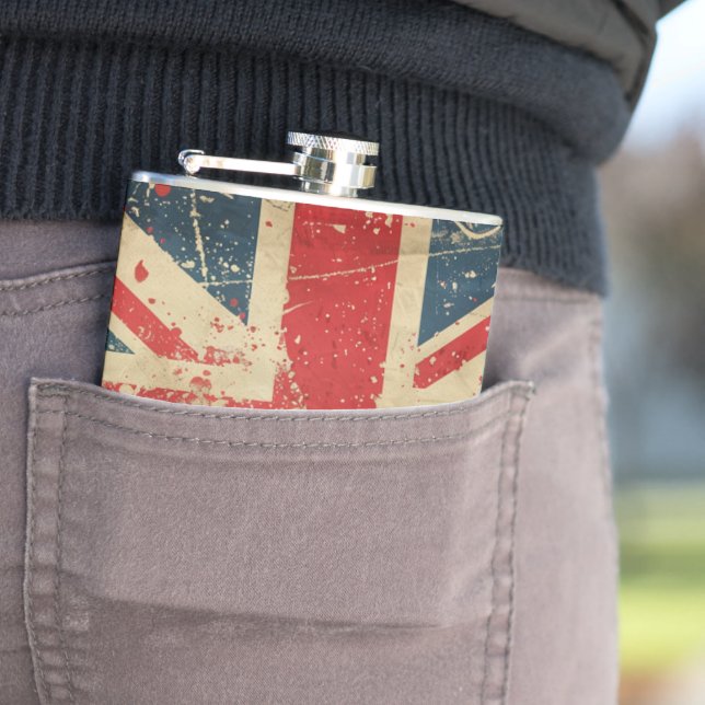 UK Flag Flask (In Situ)