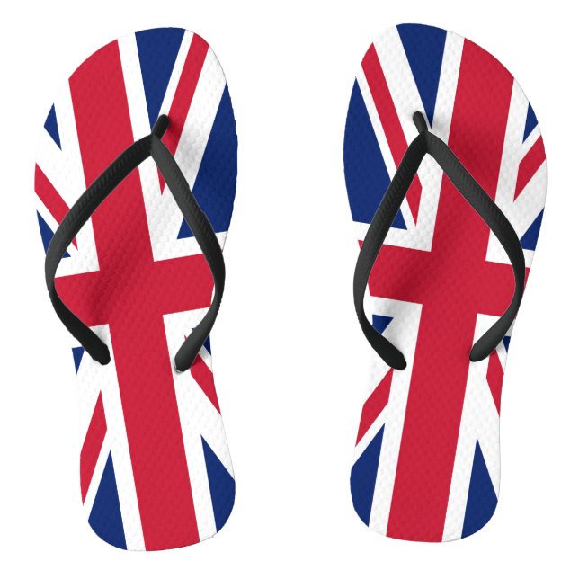 UK flag Flip Flops (Footbed)