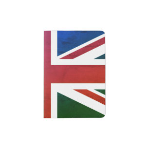 UK Flag - Greenleaf hue Passport Holder