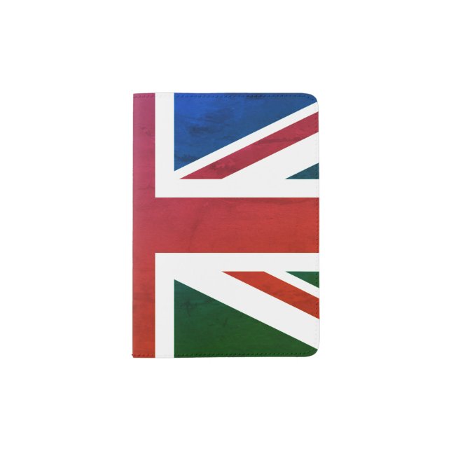 UK Flag - Greenleaf hue Passport Holder (Front)