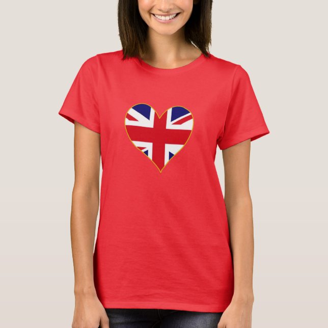 UK Flag heart T-Shirt (Front)