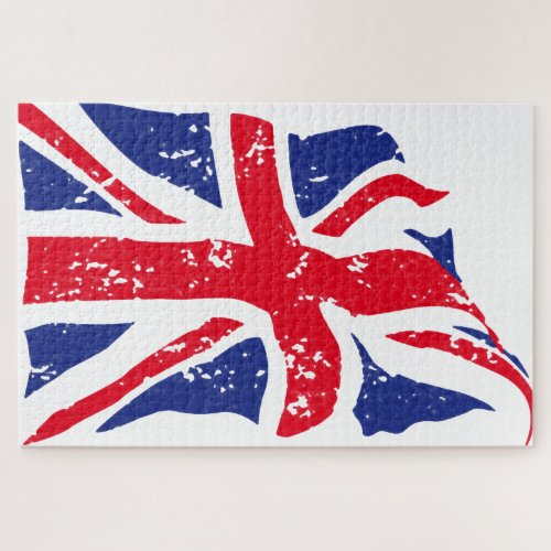 UK Flag Illustration Art Jigsaw Puzzle