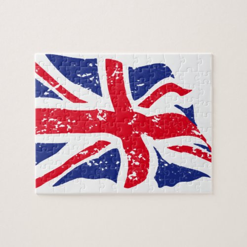 UK Flag Illustration Art Jigsaw Puzzle