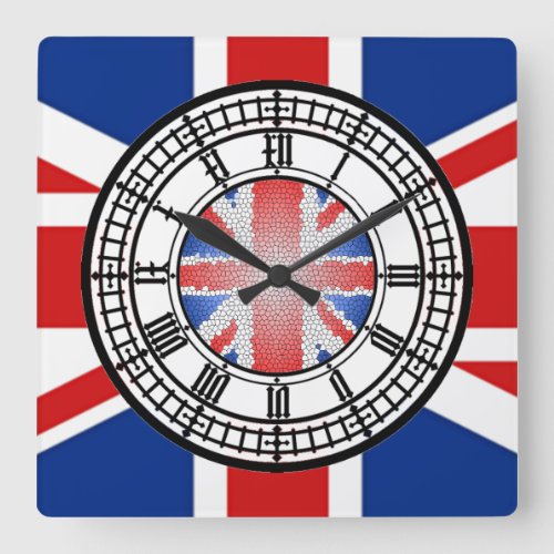 uk flag london big ben union jack clock