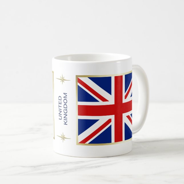 UK Flag + Map Mug (Front Right)