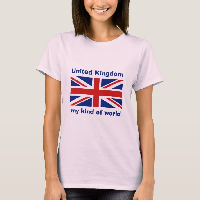 UK Flag + Map + Text T-Shirt (Front)