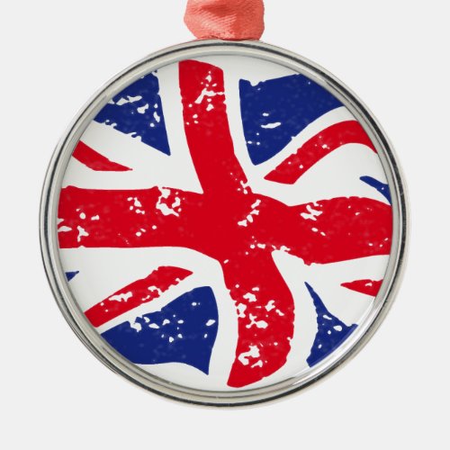 UK Flag Metal Ornament