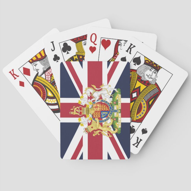 UK flag phone case Poker Cards (Back)