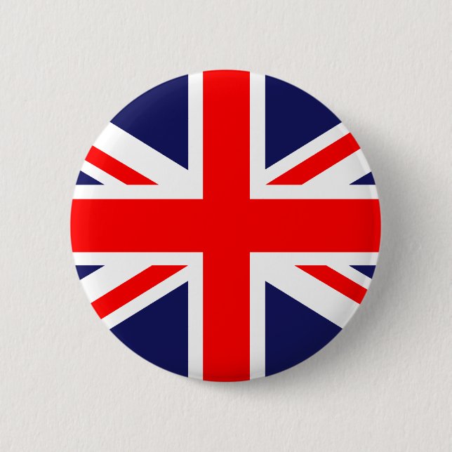 UK Flag Pinback Button (Front)