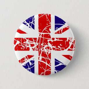 UK Flag Pinback Button