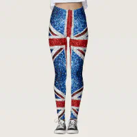 Union Jack Flag Fishnet Pattern Leggings