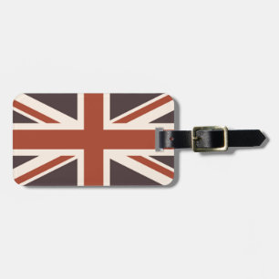 UK Flag - Retro Luggage Tag