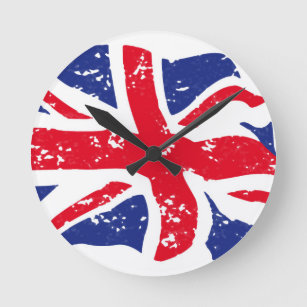 UK Flag Round Clock