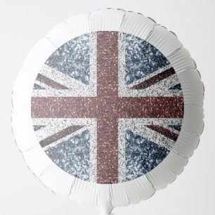 UK flag Rustic vintage sparkles glitters bling Balloon