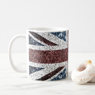 UK flag Rustic vintage sparkles glitters bling Coffee Mug