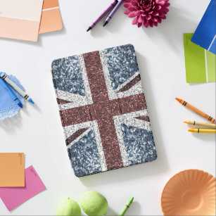 UK flag Rustic vintage sparkles glitters bling iPad Air Cover