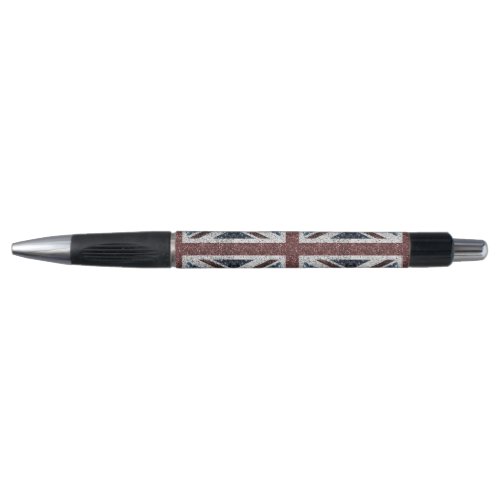 UK flag Rustic vintage sparkles glitters bling Pen