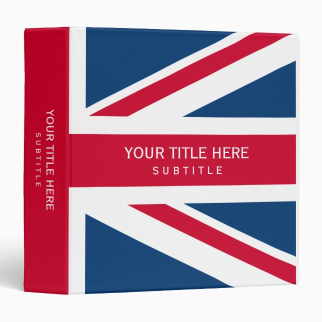 UK Flag Union Jack binder (Front/Spine)