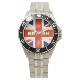UK Flag Union Jack Custom Stainless Steel Watch