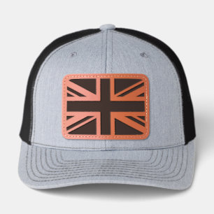 UK Flag, Union Jack Leather Patch Hat