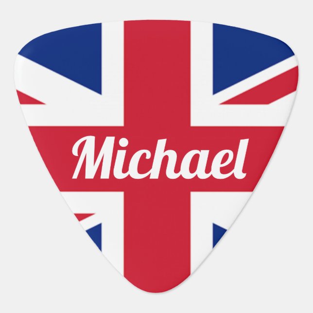 UK Flag / Union Jack | Personalised Guitar Pick (Front)