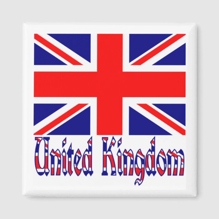 UK Flag & Word Vinque Refrigerator Magnet