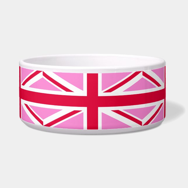 UK Gay Pride (Pink Union Jack) (Gay British Flag) Bowl (Front)