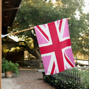 UK Gay Pride (Pink Union Jack) (Gay British Flag) House Flag