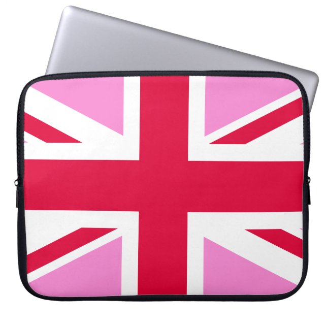 UK Gay Pride (Pink Union Jack) (Gay British Flag) Laptop Sleeve (Front)