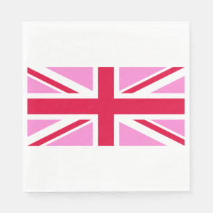 UK Gay Pride (Pink Union Jack) (Gay British Flag) Napkins