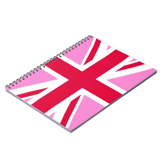 UK Gay Pride (Pink Union Jack) (Gay British Flag) Notebook (Left Side)
