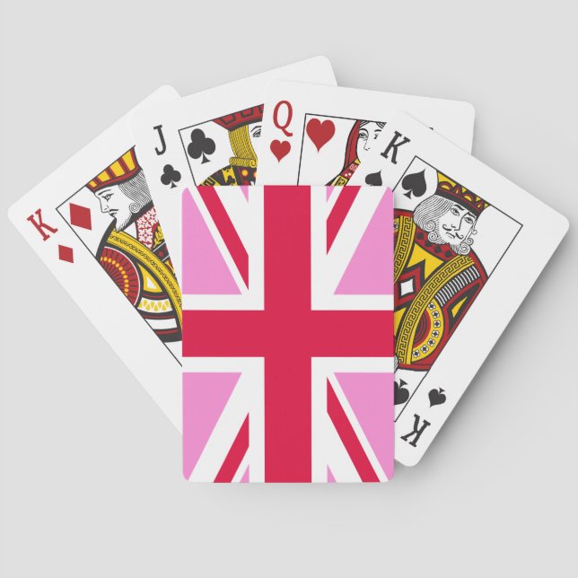 UK Gay Pride (Pink Union Jack) (Gay British Flag) Poker Cards (Back)