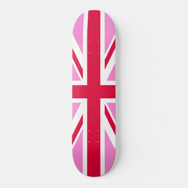 UK Gay Pride (Pink Union Jack) (Gay British Flag) Skateboard (Front)
