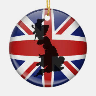 UK Globe Ceramic Ornament