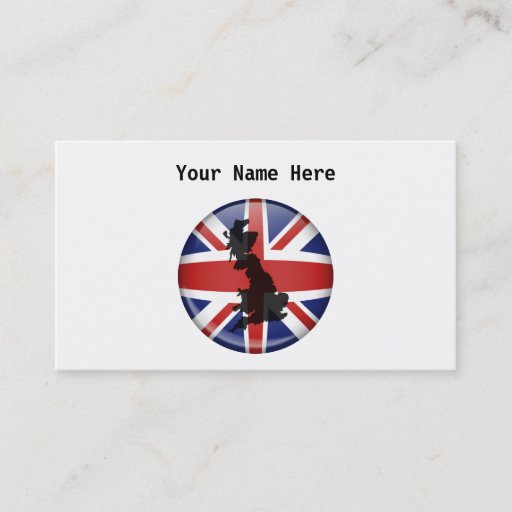 Customizable UK Globe, Your Name Here Business Card Templates