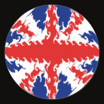 UK Gnarly Flag Classic Round Sticker