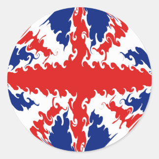 UK Gnarly Flag Classic Round Sticker