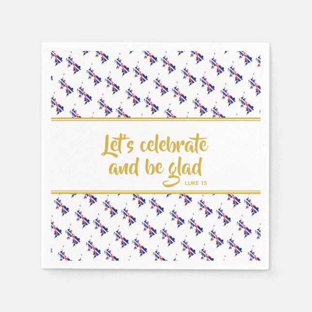 UK GREAT BRITAIN Christian Custom Party Paper Napkins (Front)