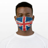 UK Great Britain Union Jack Distressed Flag Adult Cloth Face Mask (Worn)