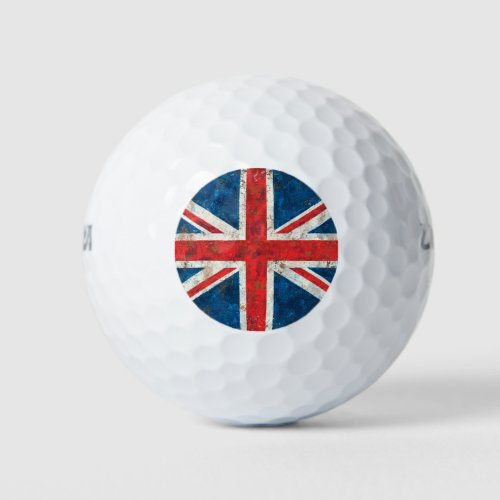 UK Great Britain Union Jack Distressed Flag Golf Balls