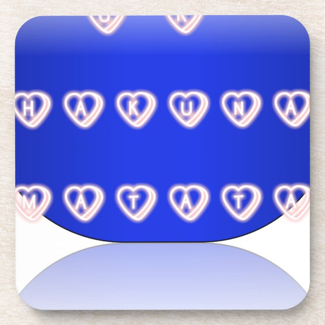 UK Hakuna Matata Art Print Beverage Coaster (Front)