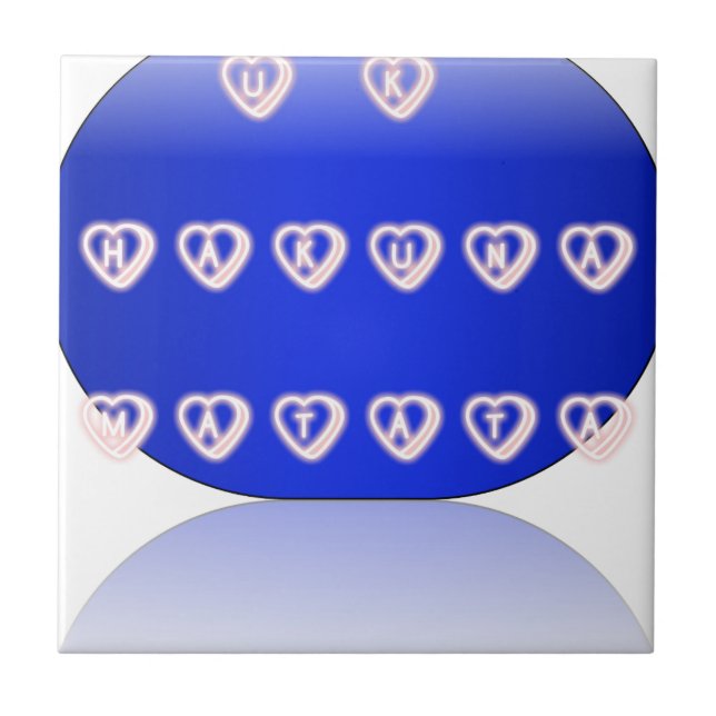 UK Hakuna Matata Art Print Ceramic Tile (Front)