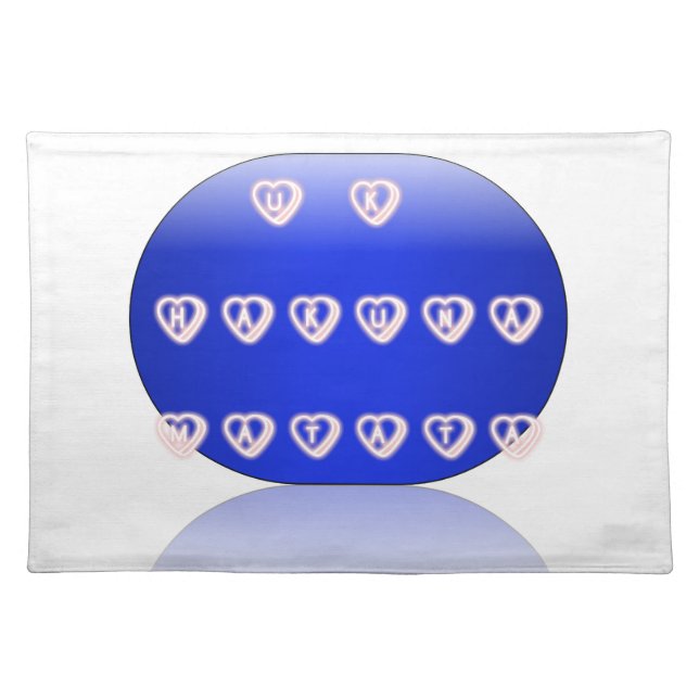 UK Hakuna Matata Art Print Customize Product Placemat (Front)