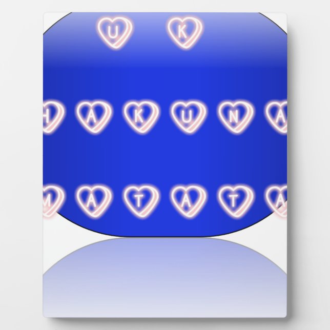 UK Hakuna Matata Art Print Plaque (Front)